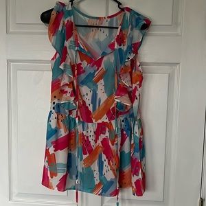 Abstract colorful blouse